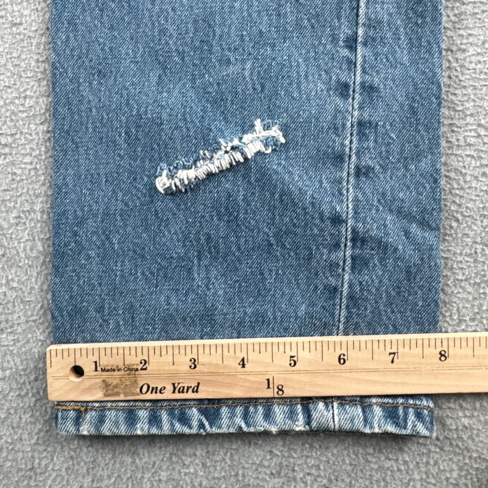 Levi's Jeans Mens W30 L30 501 Original Fit Light Wash Distressed Button Fly